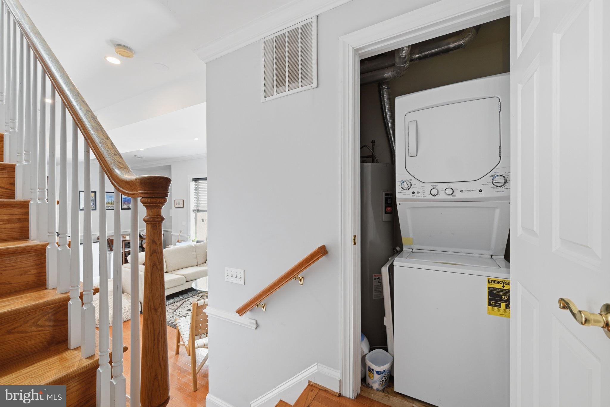 1229 12th Street Northwest, Unit 208 Washington, DC 20005 - Photo 34 of 35 a utility room with dryer and washer
