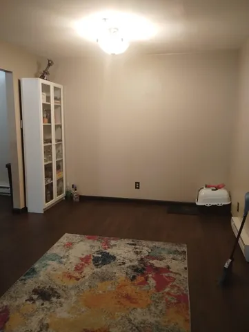 a view of a closet in a room