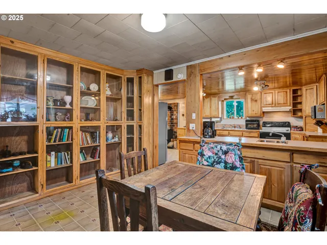 a kitchen with lots of counter top space and appliances