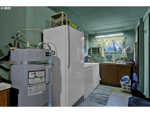 a kitchen with lots of counter top space