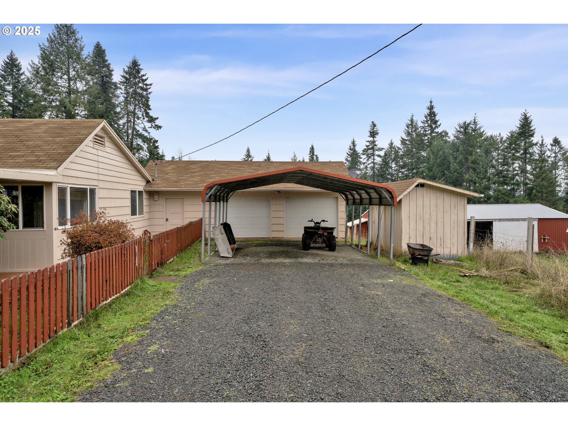32253 Deberry Road Creswell, OR 97426 - Photo 7 of 43 a view of a house with backyard and trees