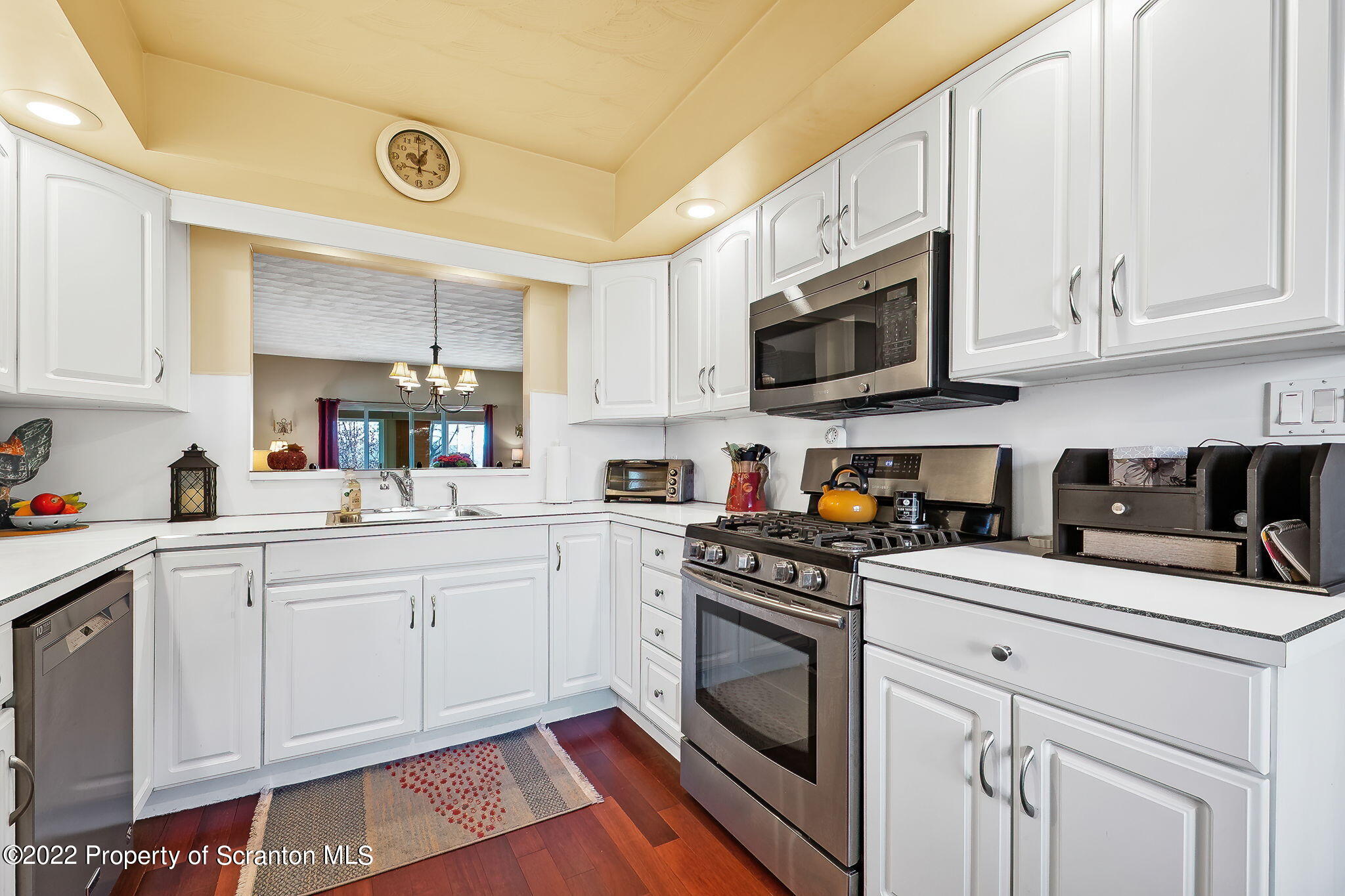 131 Ridgeview Drive Scranton, PA 18504 - Photo 13 of 32 a kitchen with stainless steel appliances granite countertop a stove a sink and a microwave