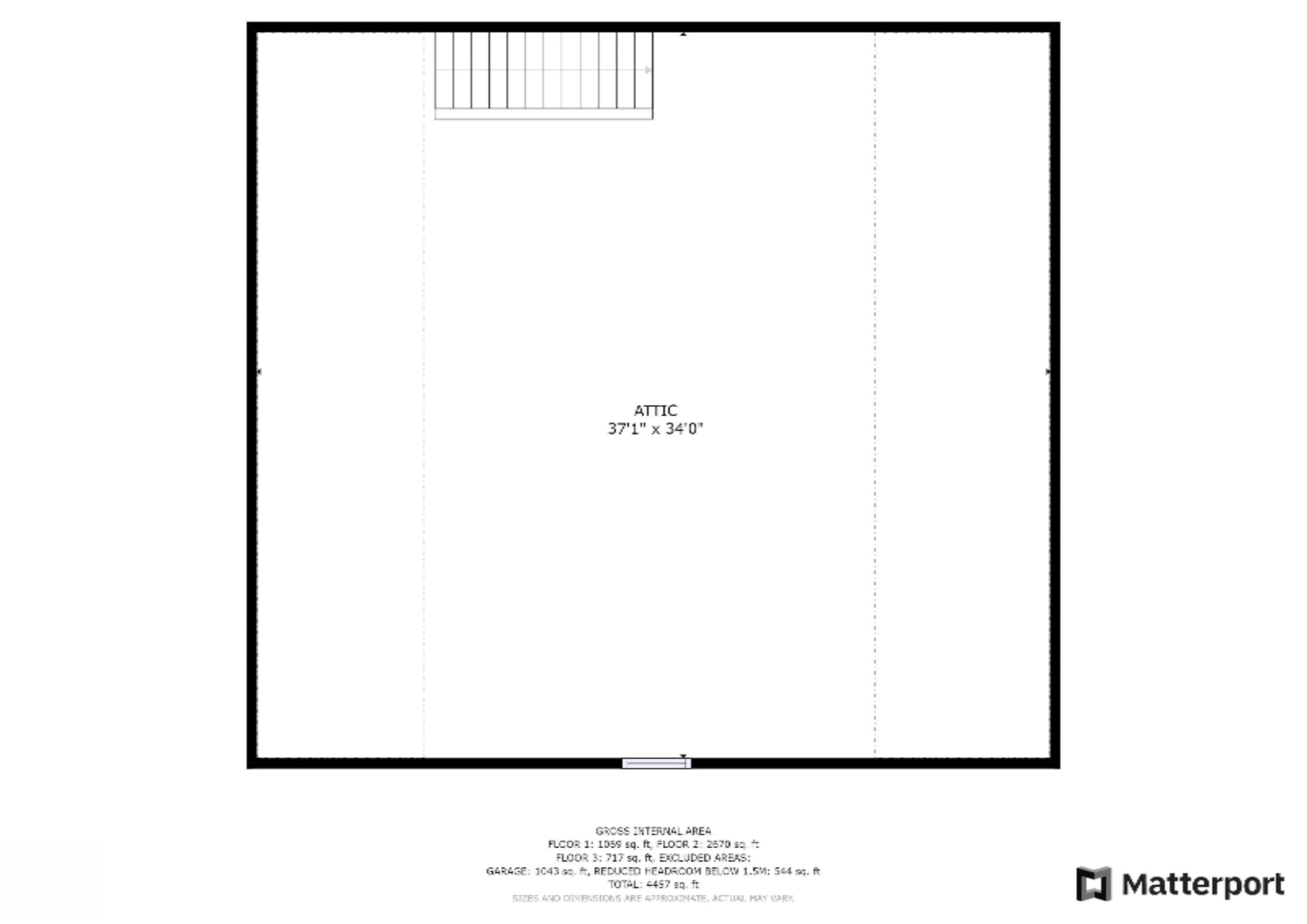 6900 Masters Road Howard City, MI 49329 - Photo 54 of 54 Masters Rd Floor Plan - Garage Attic