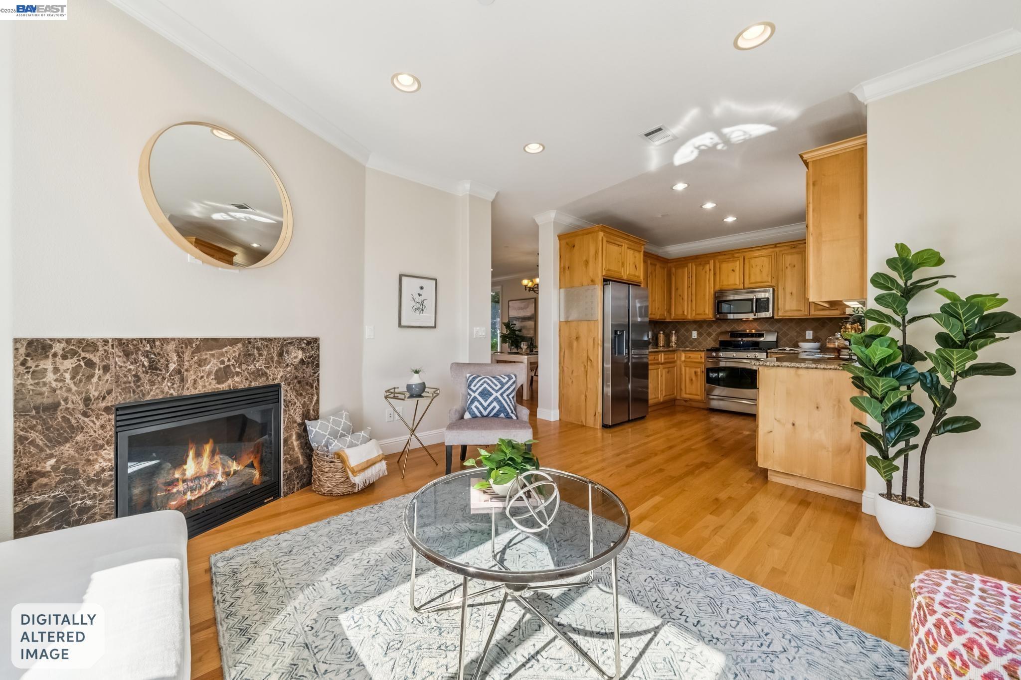 829 Lippert Place Santa Clara, CA 95050 - Photo 12 of 34 a living room with furniture and a fireplace