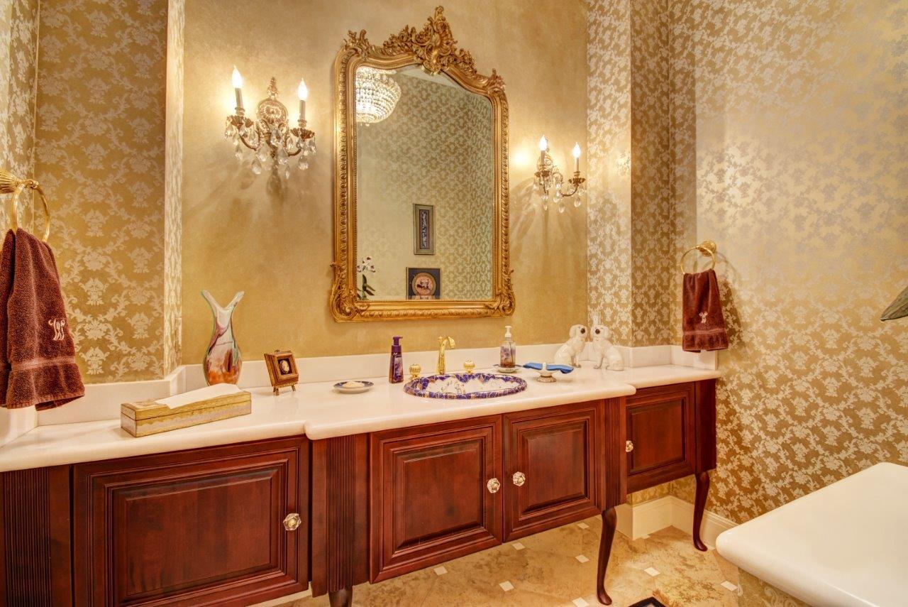 19667 Oakbrook Circle Boca Raton, FL 33434 - Photo 54 of 82 Powder Room with Custom Sink