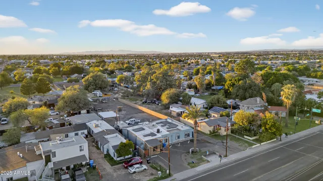 an aerial view of multiple house