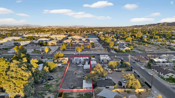 an aerial view of a city