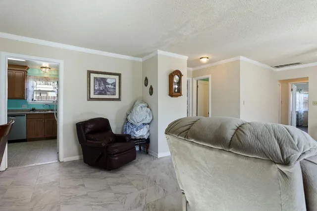 a living room with furniture rug and window