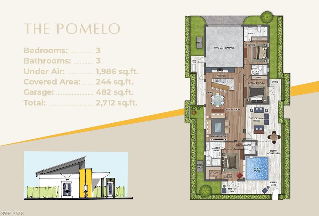 3854 Grove Circle Naples, FL 34112 - Photo 14 of 16 Floor plan