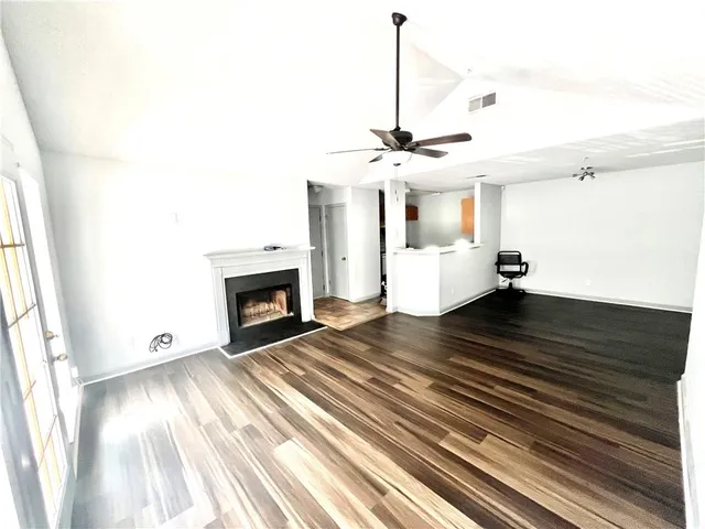 a view of kitchen and living room