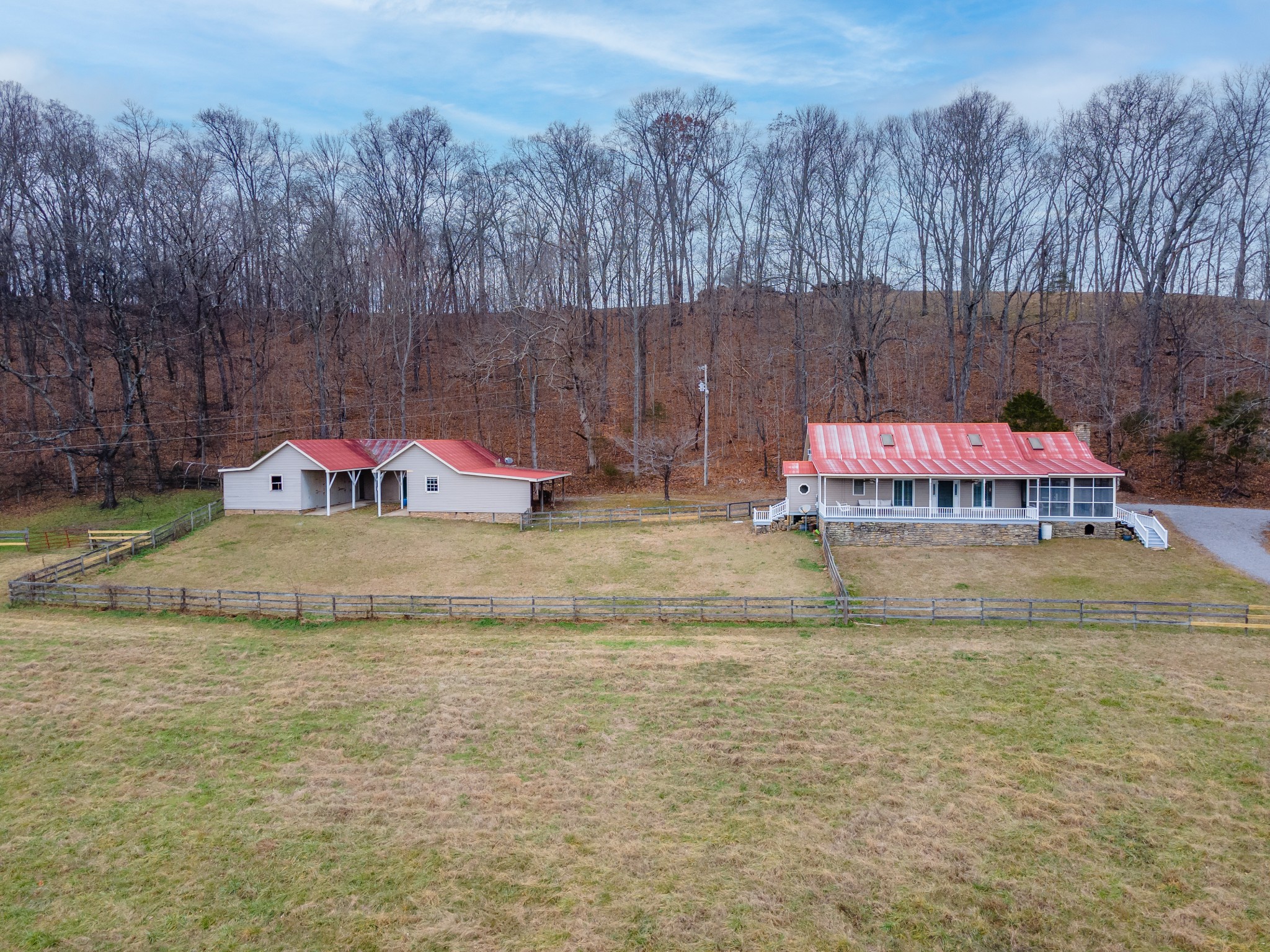 2600 Charlie Thomas Road Cornersville, TN 37047 - Photo 3 of 35 a view of a house with a yard and sitting area