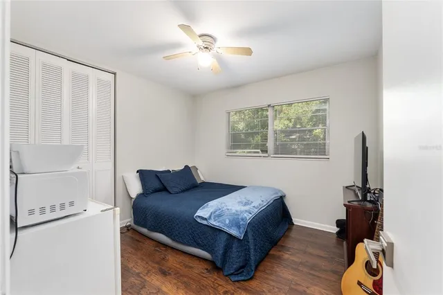 a view of backyard with green space