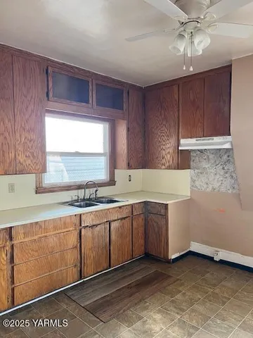 a view of small space with racks on the wall