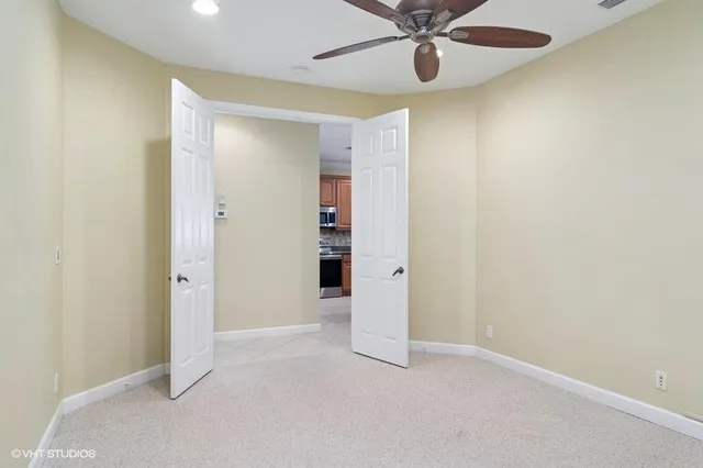 an empty room with a window