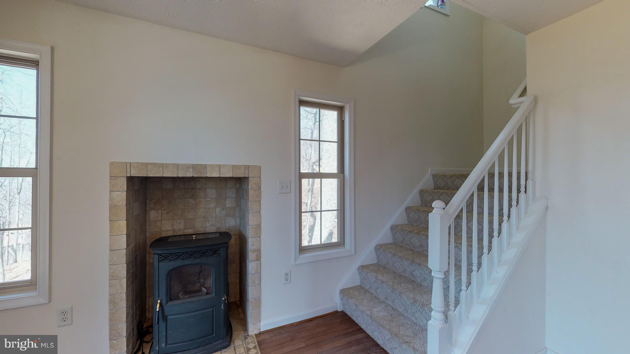 91 Mountain Top Road Front Royal, VA 22630 - Photo 14 of 35 Living room with pellet stove
