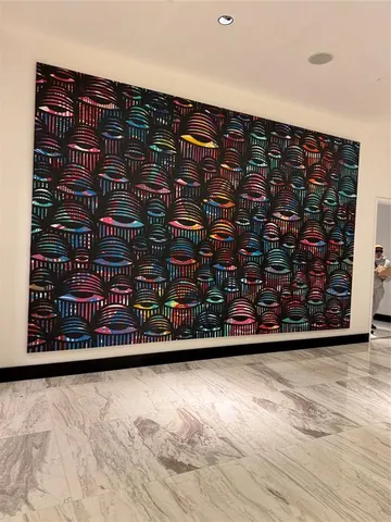 a view of a black and white wooden wall