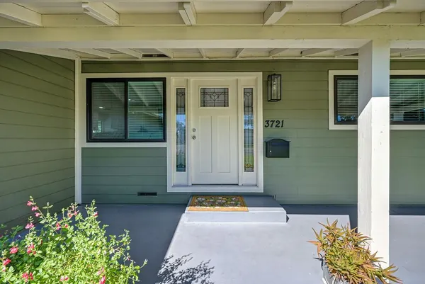 a front view of a house