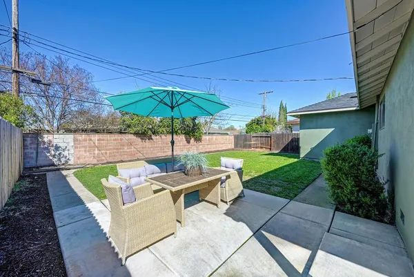 a view of outdoor space yard deck patio and outdoor kitchen