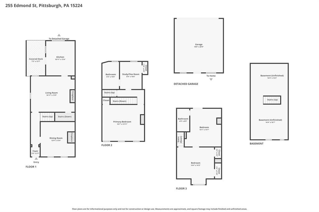255 Edmond Street Pittsburgh, PA 15224 - Photo 50 of 50 a picture of a floor plan