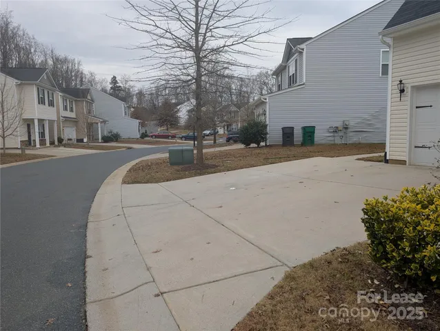 a view of road with a building