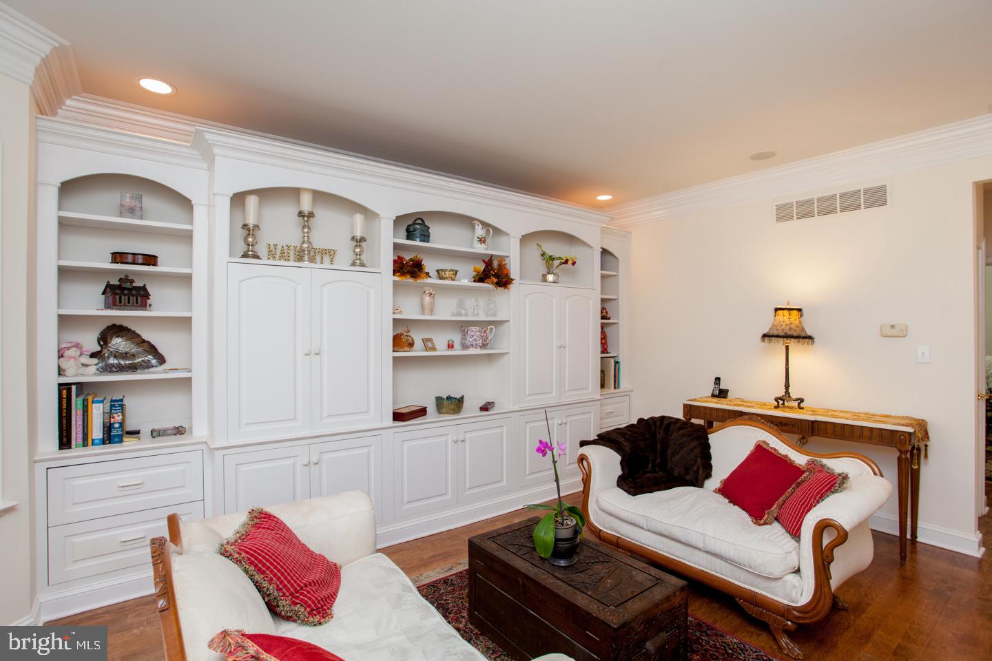 6012 Lower Mountain Road New Hope, PA 18938 - Photo 9 of 37 Wall of Built-ins In Living Room