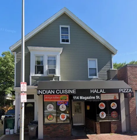 a front view of a house with windows