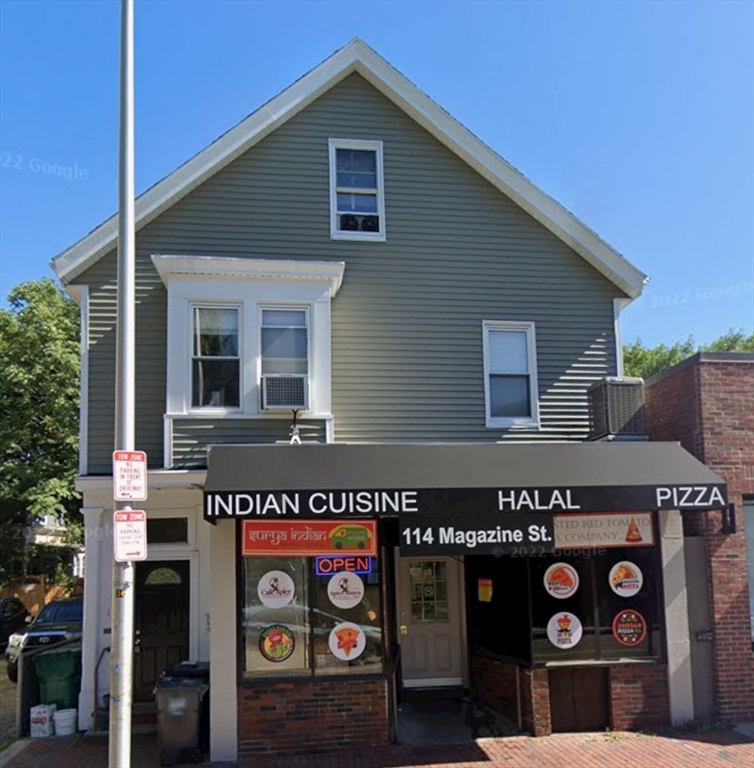 a front view of a house with windows