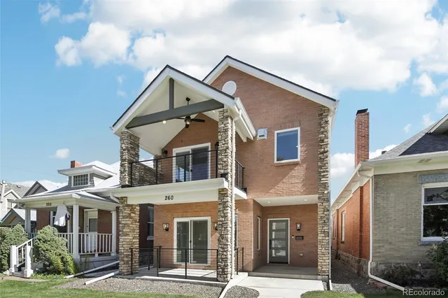 a front view of a house