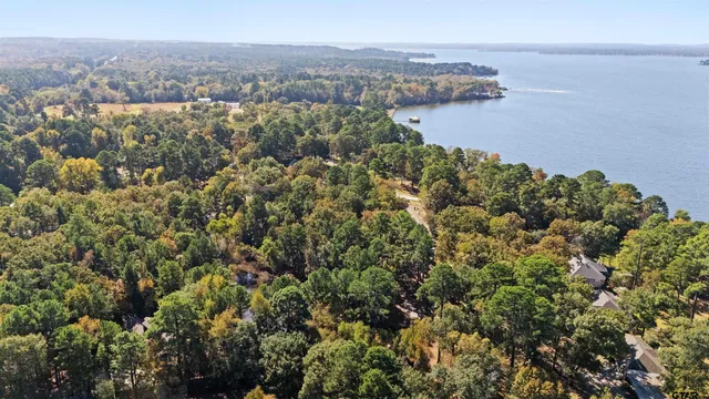 an aerial view of a houses with a outdoor space