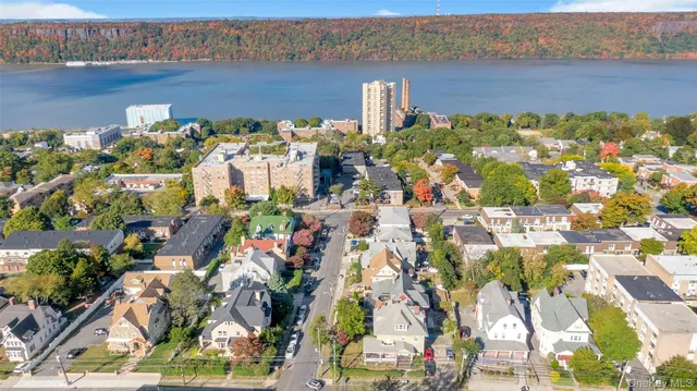 an aerial view of a city