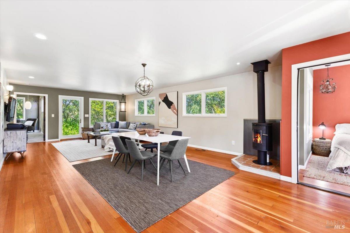 4820 Bennett Valley Road Santa Rosa, CA 95404 - Photo 12 of 65 Open living/dining room in the main house.