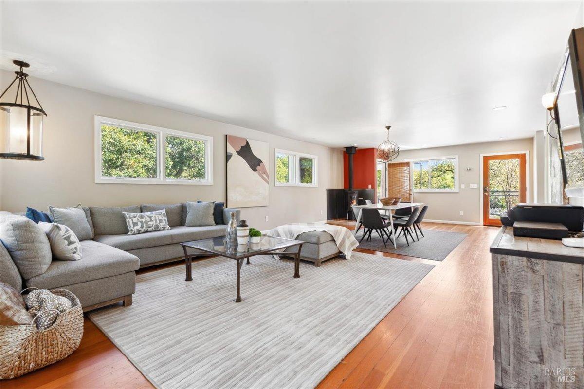 4820 Bennett Valley Road Santa Rosa, CA 95404 - Photo 15 of 65 Open living/dining room in the main house.