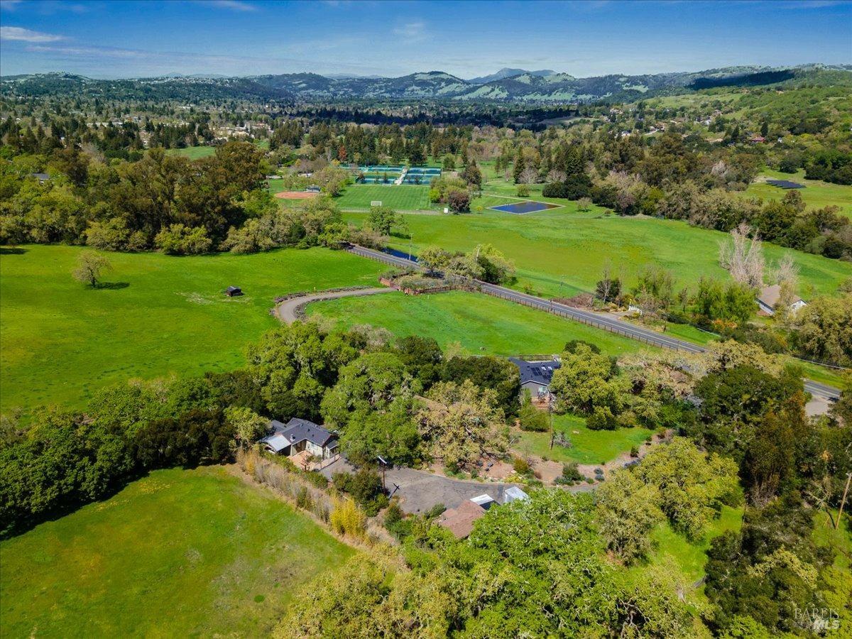 4820 Bennett Valley Road Santa Rosa, CA 95404 - Photo 2 of 65 Aerial views showing the secluded nature of the property, yet 5 minutes to Bennett Valley Golf Course and 10 minutes to Whole Foods!