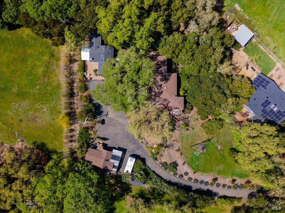 4820 Bennett Valley Road Santa Rosa, CA 95404 - Photo 3 of 65 Aerial views of the 3 dwellings. The property with the solar panels is not a part of this property.