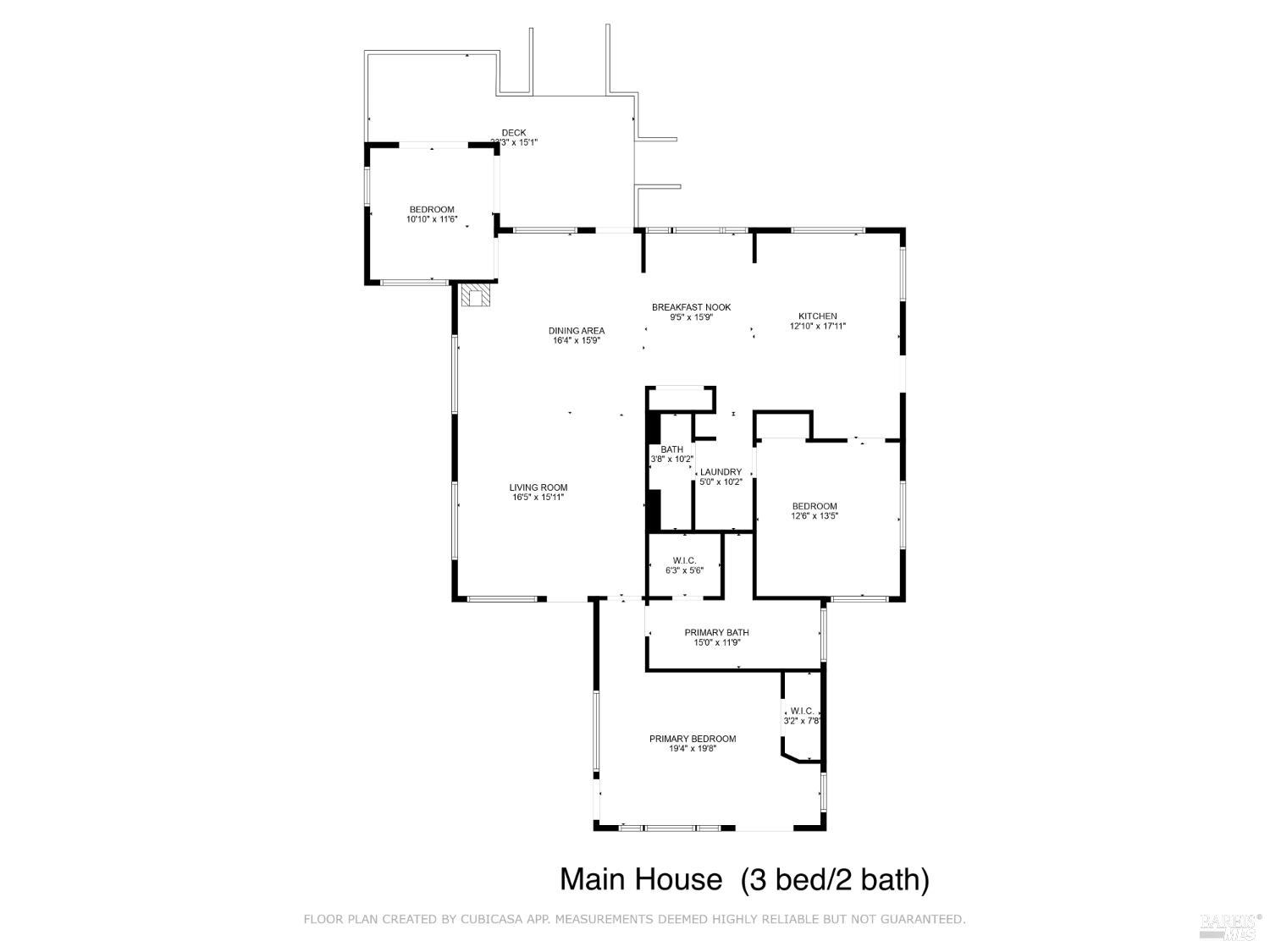 4820 Bennett Valley Road Santa Rosa, CA 95404 - Photo 63 of 65 Main house floorplan