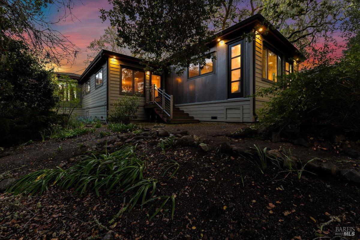4820 Bennett Valley Road Santa Rosa, CA 95404 - Photo 60 of 65 Main house. Stairs from living room to the outdoors.