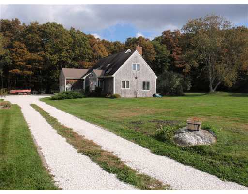 3 High Meadow Road Little Compton, RI 02837 - Photo 1 of 20 Exterior Front. A crushed sea shell driveway leads to the front door from High Meadow Lane (off of Long Highway).