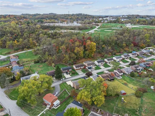 an aerial view of multiple house