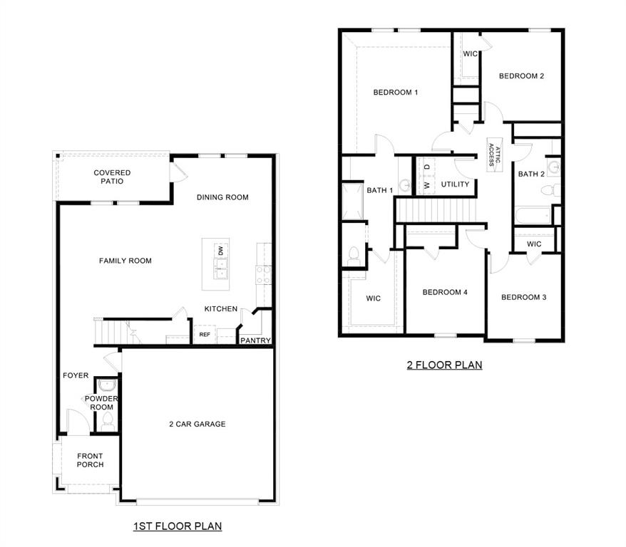 1801 Potomac Lane Blue Ridge, TX 75424 - Photo 2 of 2 a picture of a floor plan