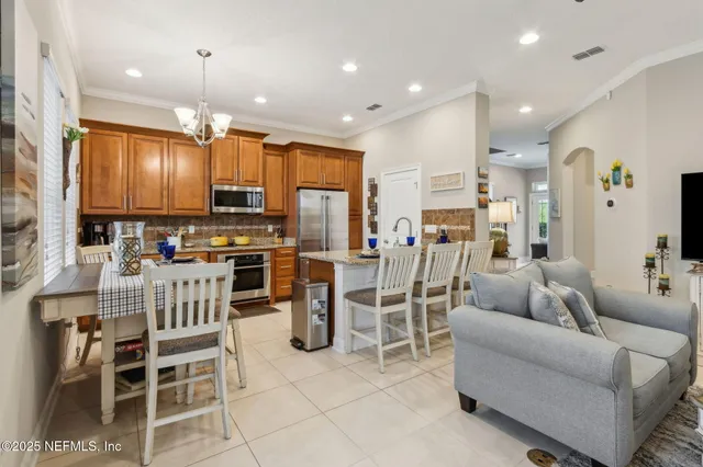 a workspace with furniture and a window