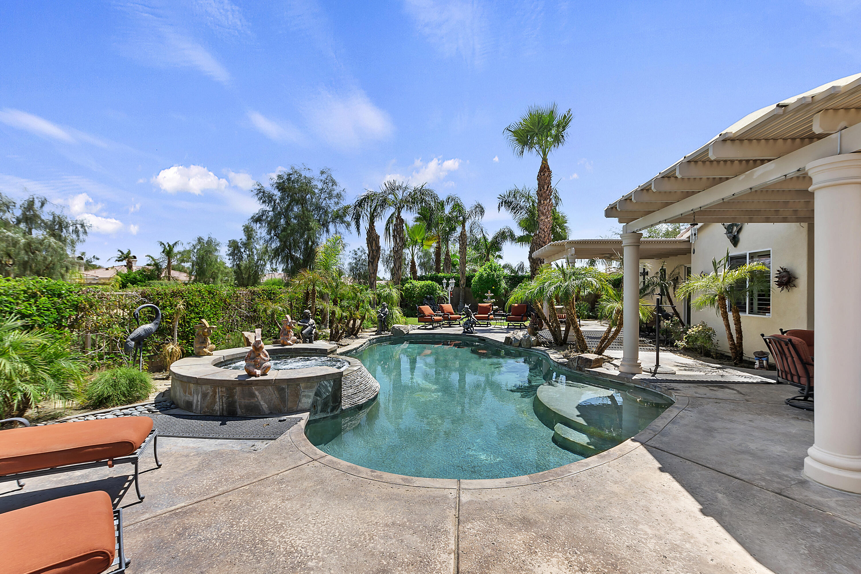 43328 Bordeaux Drive La Quinta, CA 92253 - Photo 36 of 38 a view of a backyard with sitting area