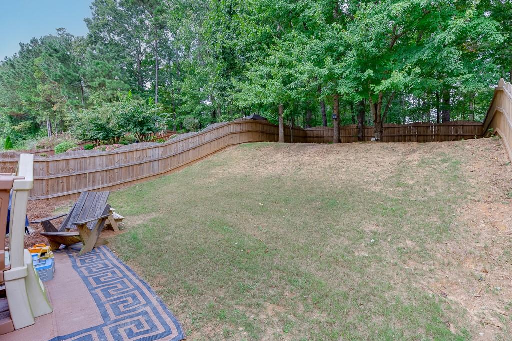 2140 Harvest Ridge Circle Northeast Buford, GA 30519 - Photo 37 of 38 a backyard of a house with lots of green space