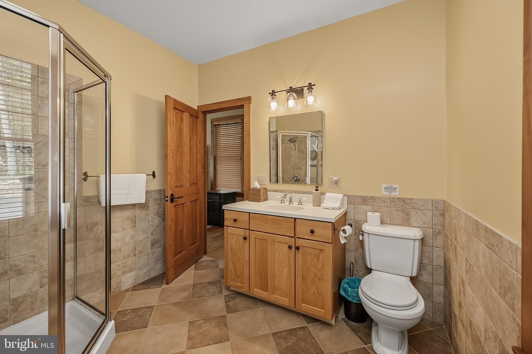 185 Ruta Lane Swanton, MD 21561 - Photo 34 of 81 a spacious bathroom with a granite countertop toilet sink and shower