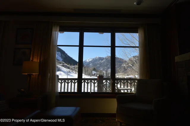 a view of a glass door