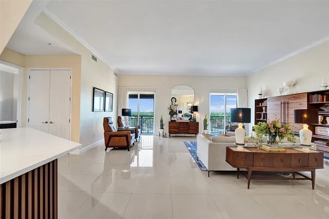 a living room with furniture and a couch