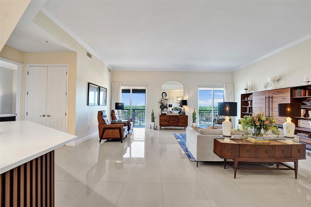 a living room with furniture and a couch
