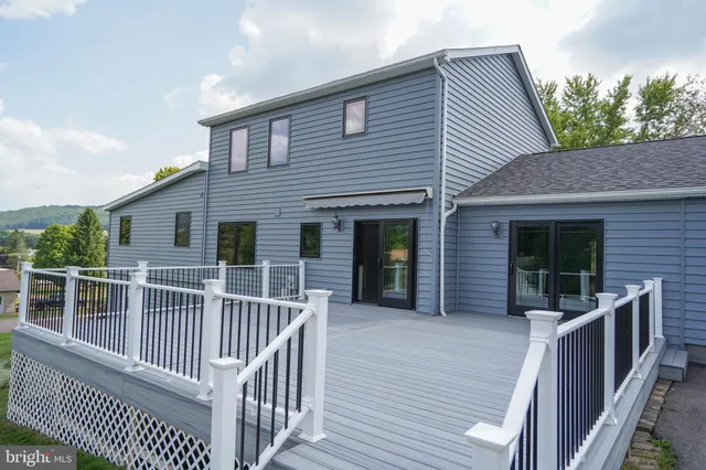 a view of a house with a deck