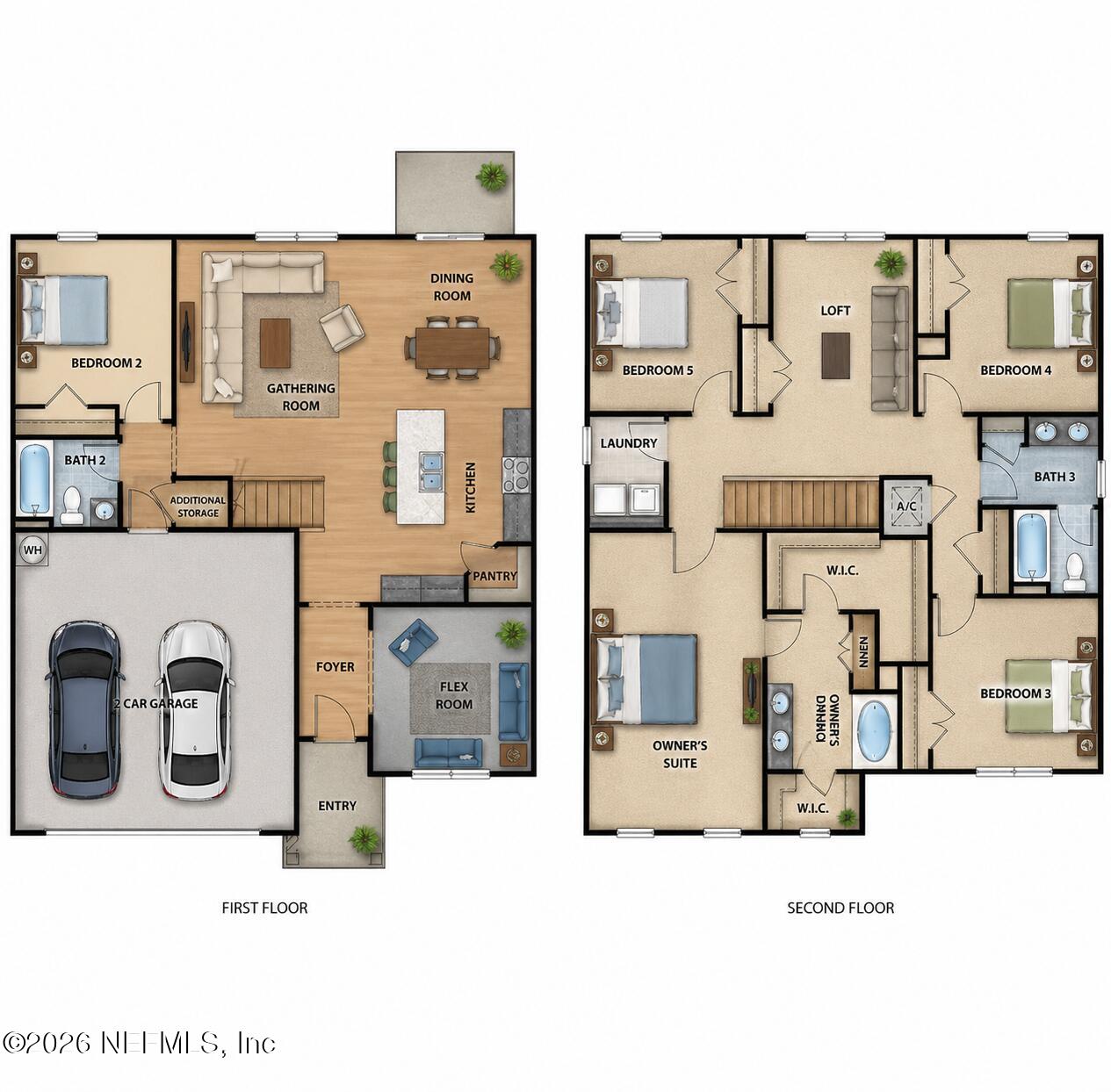 3352 Garden Brook Road Jacksonville, FL 32208 - Photo 2 of 3 FLOOR PLAN COMES TO LIFE