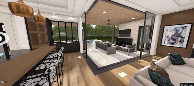 a view of painting on the wall