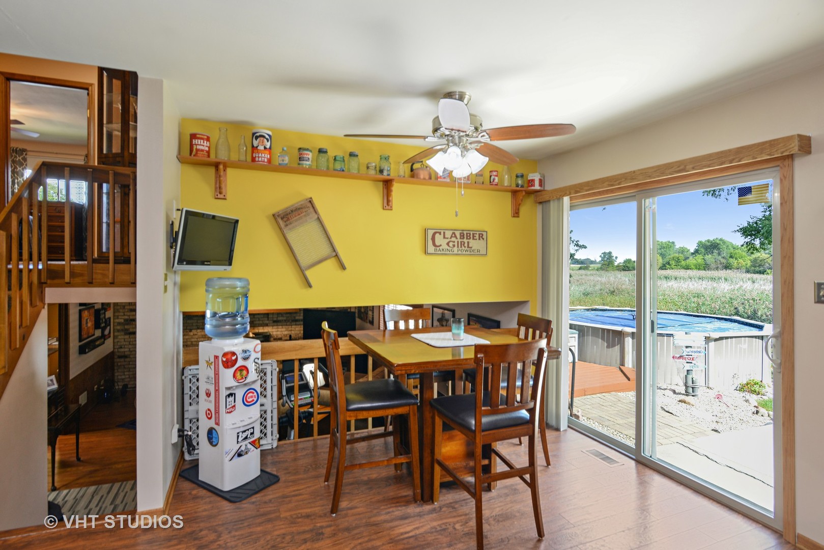 3467 Gilbert Court Crete, IL 60417 - Photo 5 of 16 a view of a dining room with furniture chandelier and wooden floor